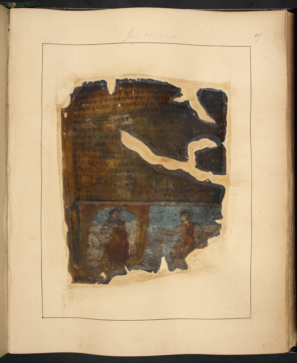 Eine Seite aus der Cotton Genesis, 5. oder 6. Jahrhundert von Eastern Mediterranean School
