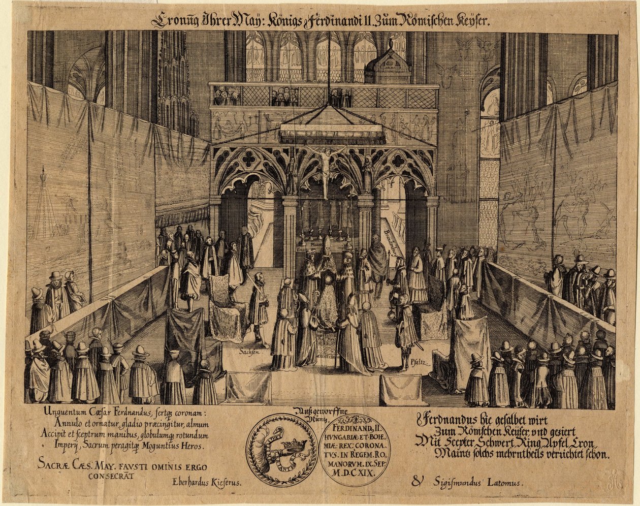 Die Krönung von König Ferdinand II. als Heiliger Römischer Kaiser von Eberhard Kieser