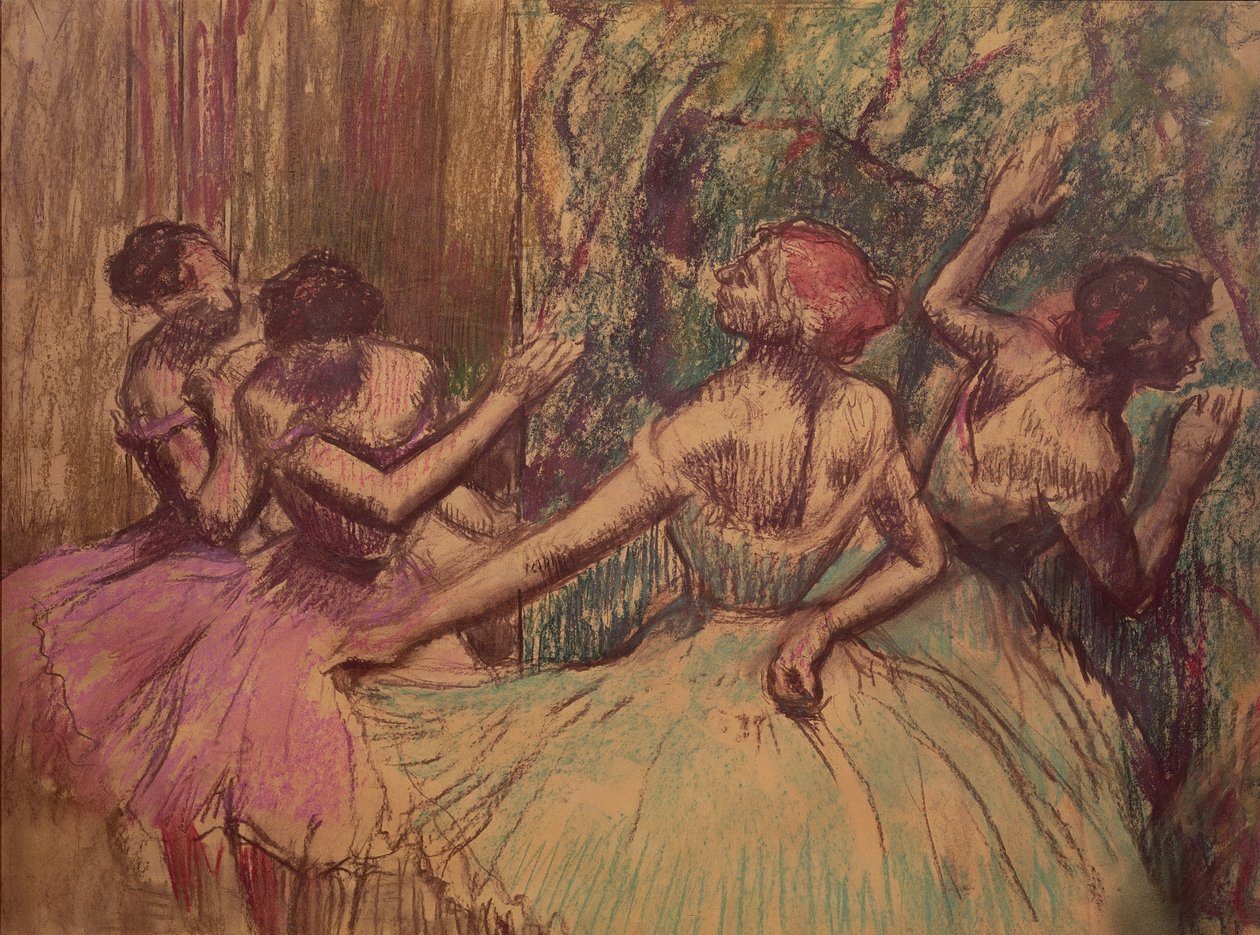 Tänzerinnen hinter den Kulissen, ca. 1897-1901 von Edgar Degas