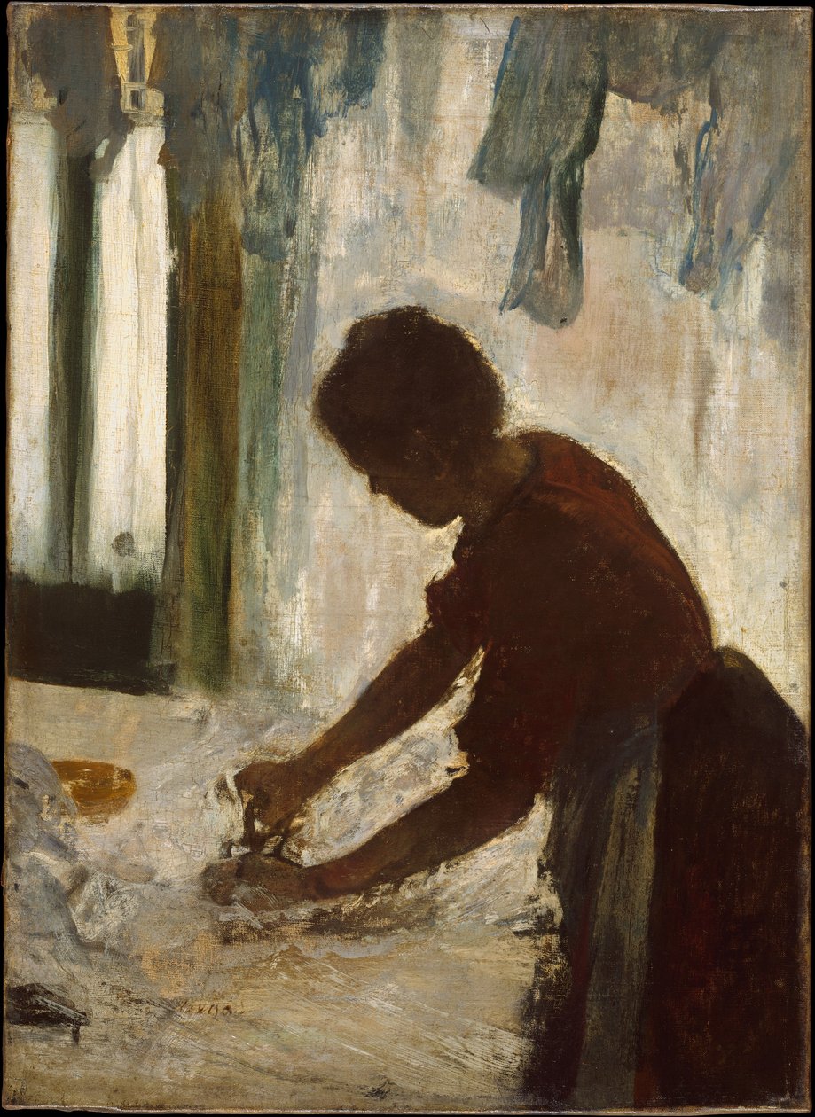 Eine Frau beim Bügeln von Edgar Degas