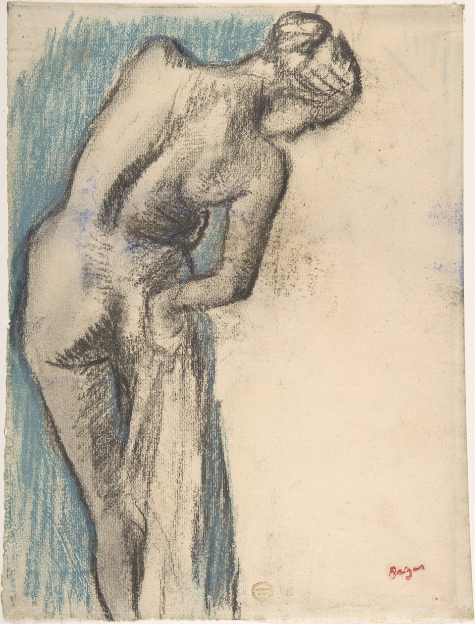 Badende, die sich abtrocknet von Edgar Degas