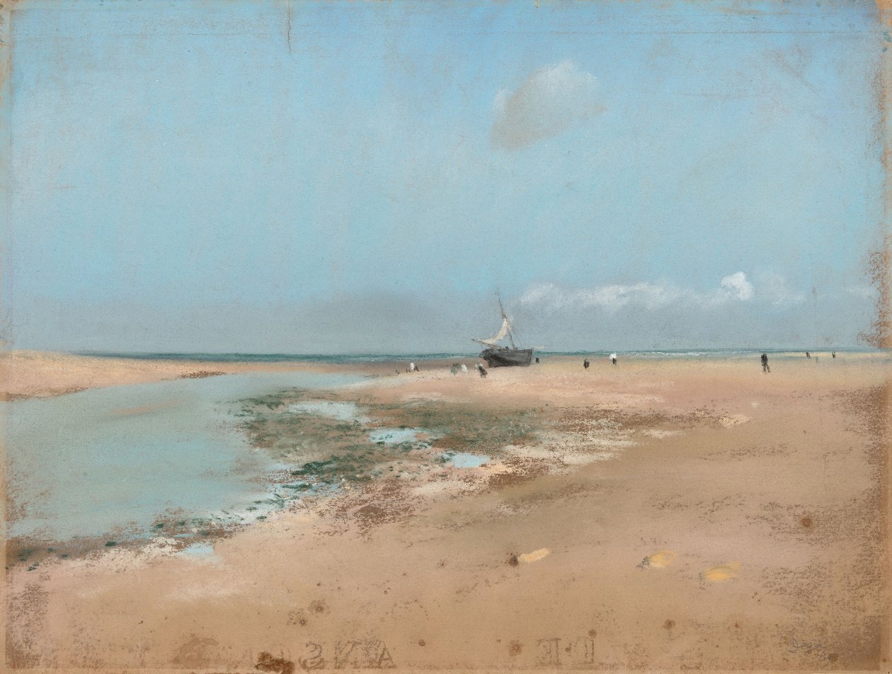 Strand bei Ebbe (Mündung des Flusses) von Edgar Degas