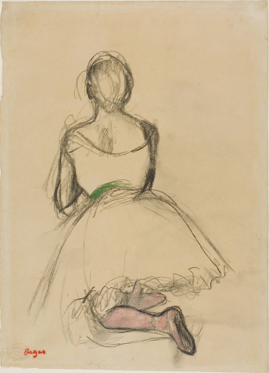 Kniende Tänzerin, von hinten gesehen von Edgar Degas