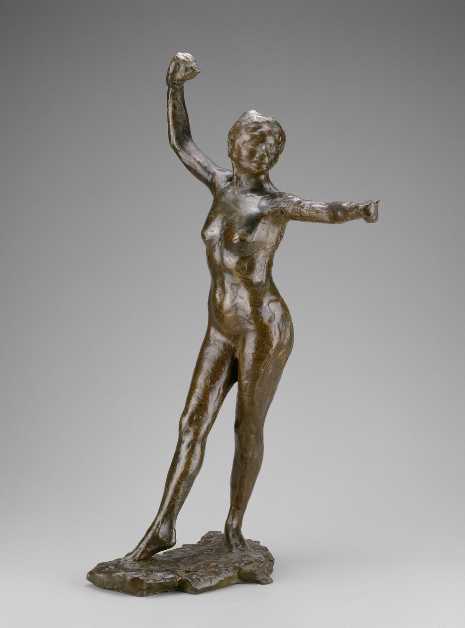 Tänzer bereit zum Tanz, rechter Fuß vor von Edgar Degas