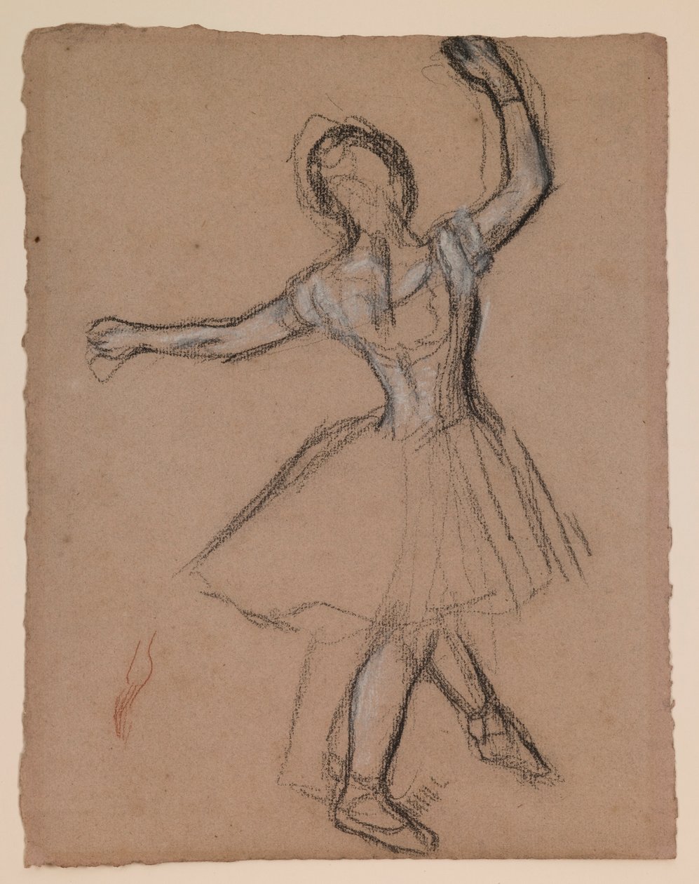 Tänzerin auf der Bühne und in Bewegung von Edgar Degas