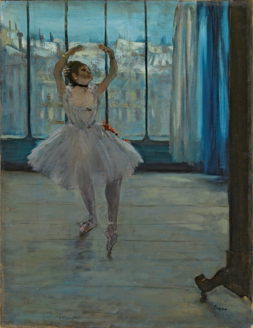 Tänzerin posiert für einen Fotografen (Tänzerin vor dem Fenster) von Edgar Degas