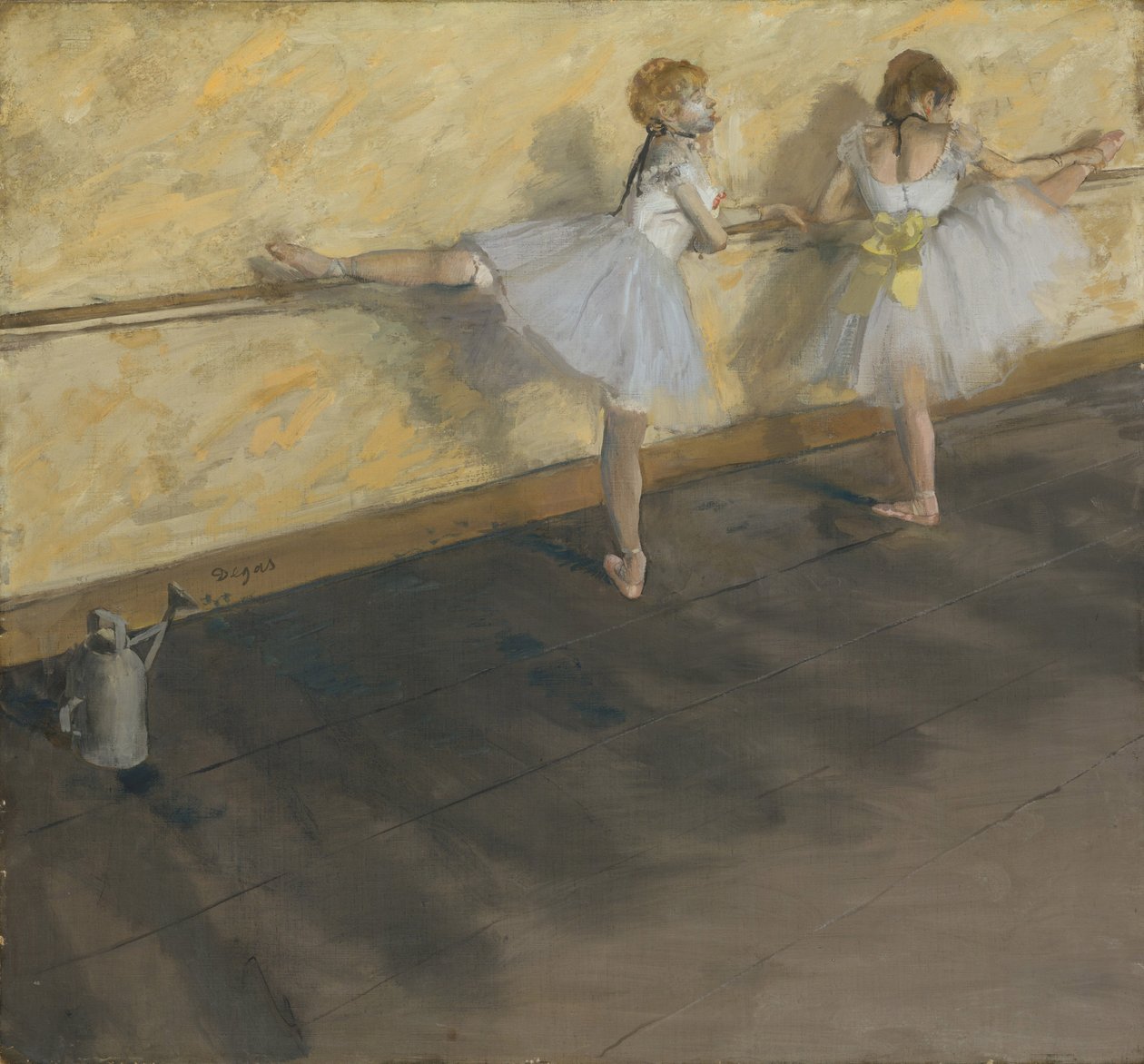 Tänzer beim Üben an der Stange, 1877 von Edgar Degas
