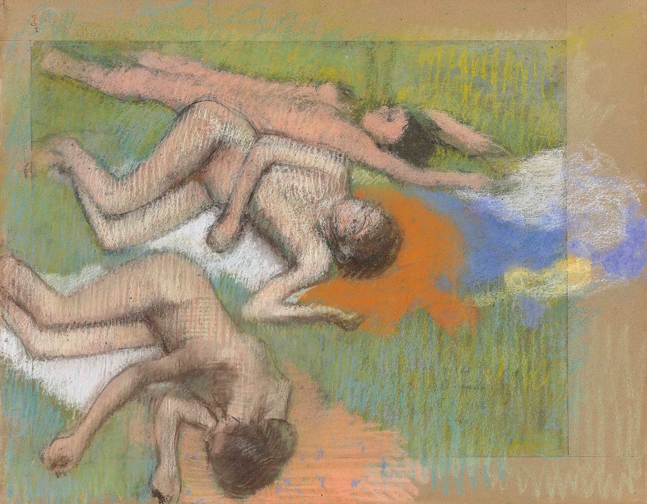 Degas - Nach dem Bad, drei nackte Frauen, circa 1890-1895 von Edgar Degas