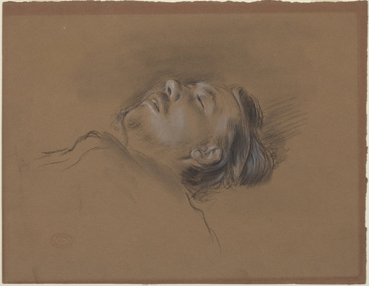 Kopf des gefallenen Jockeys (Studie) von Edgar Degas