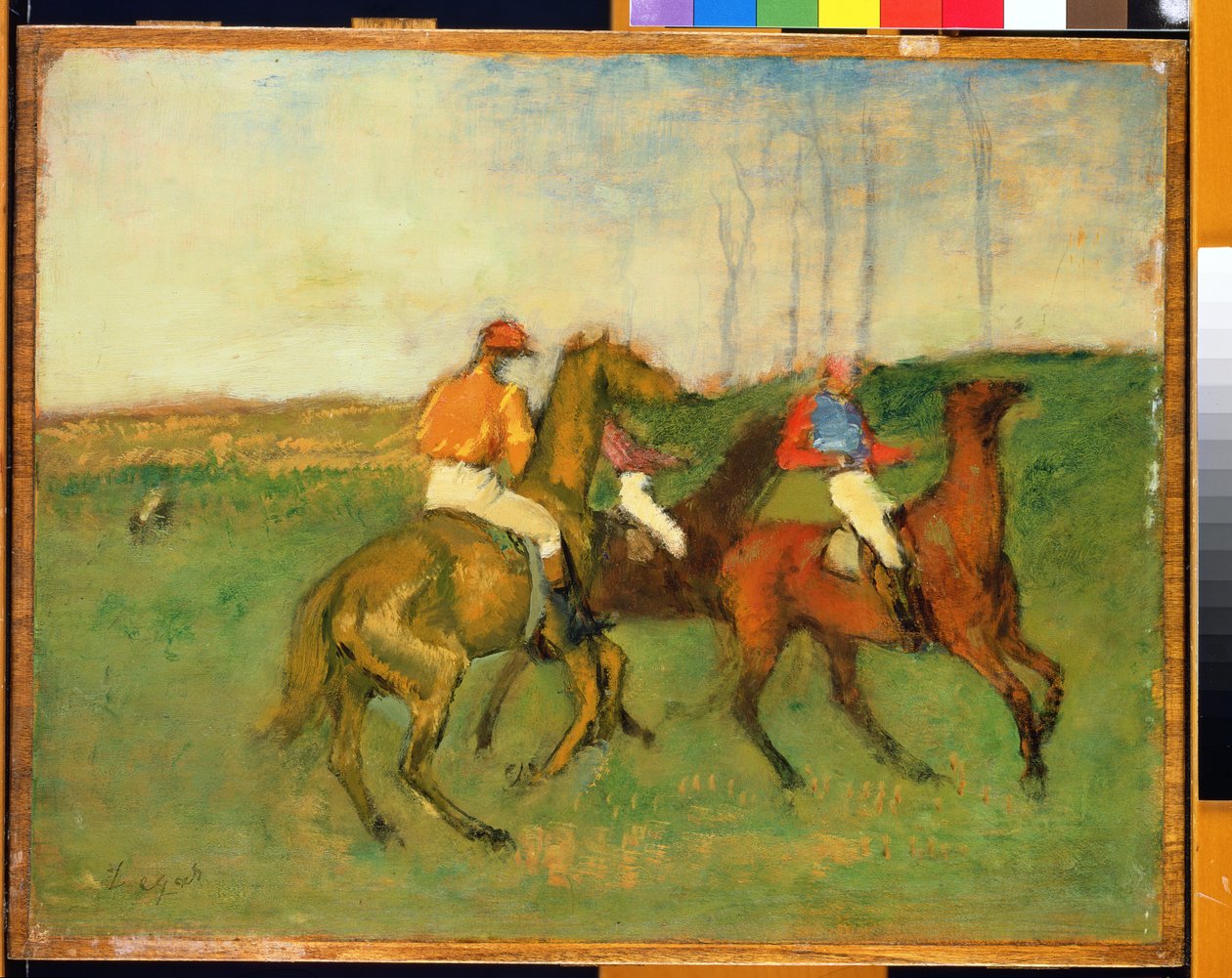 Jockeys und Rennpferde, ca. 1890-95 von Edgar Degas