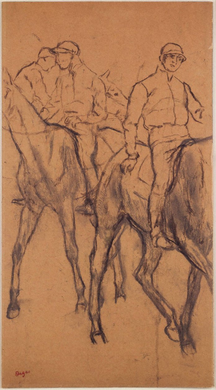 Jockeys auf Pferden von Edgar Degas