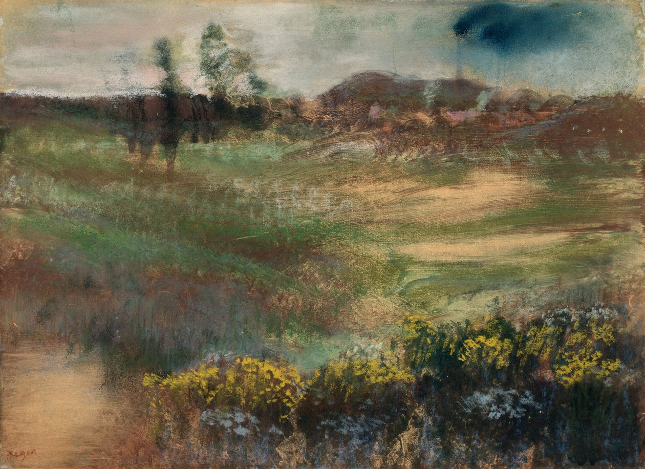Landschaft mit Schornsteinen von Edgar Degas