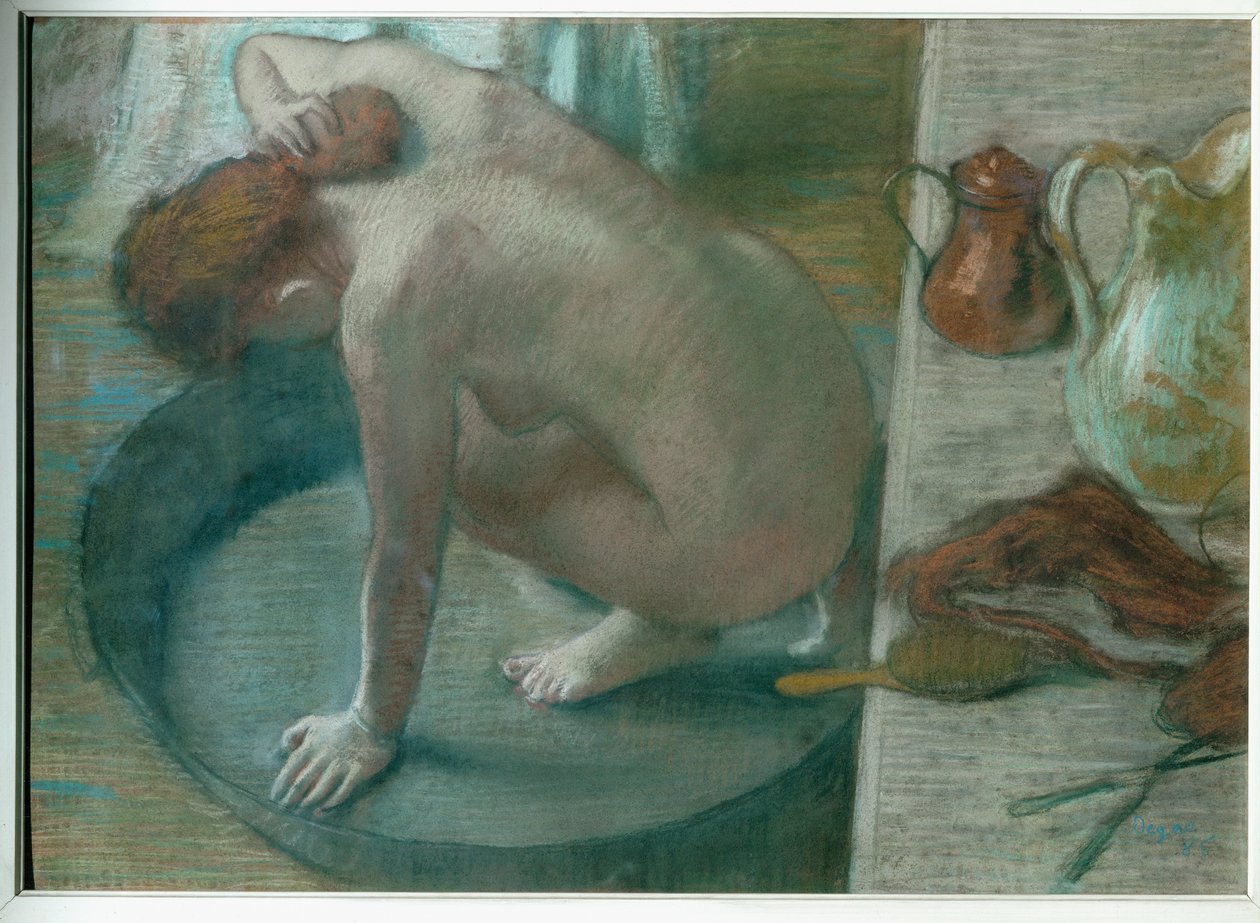 Le tub (Frau in ihrer Badewanne) von Edgar Degas