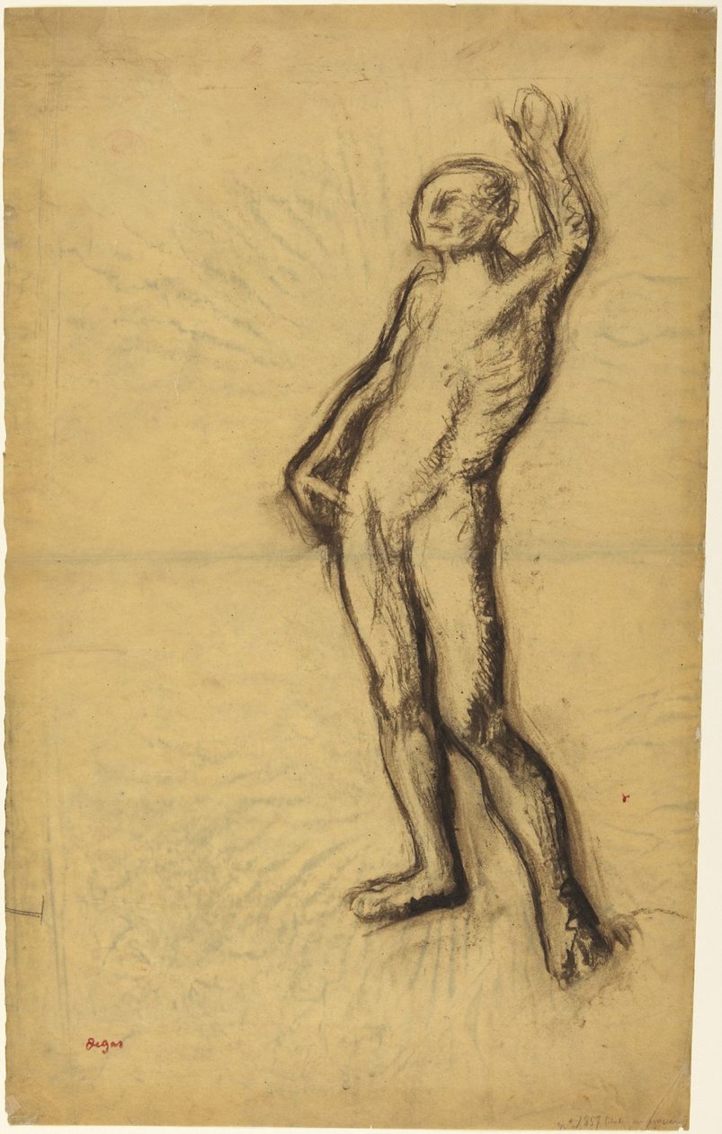 Männlicher Akt von Edgar Degas