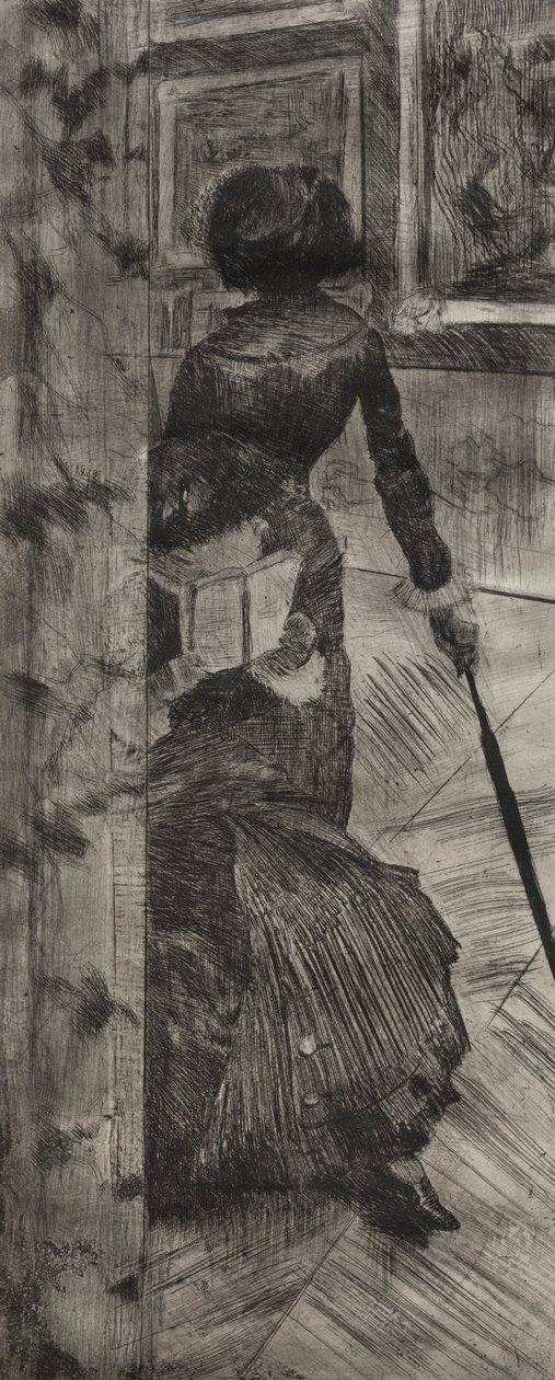 Mary Cassatt im Louvre: Die Gemäldegalerie, 1879-1880 von Edgar Degas