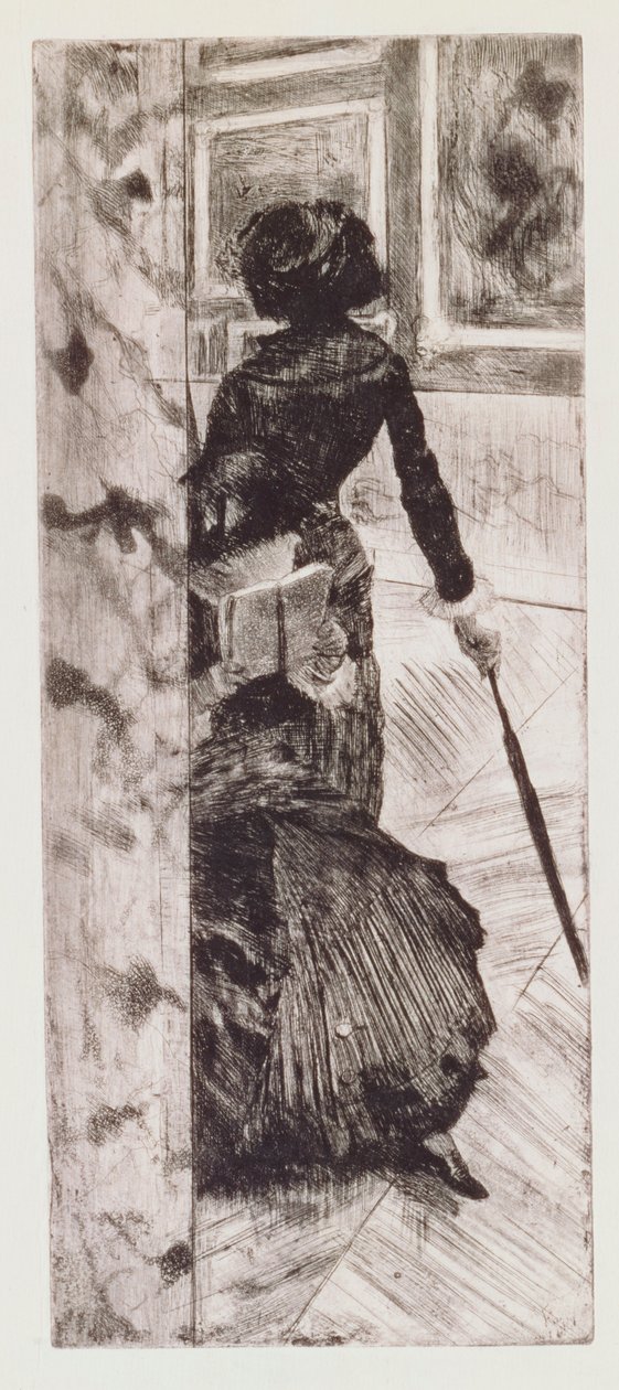 Mary Cassatt im Louvre: Die Gemäldegalerie, 1879-80 von Edgar Degas