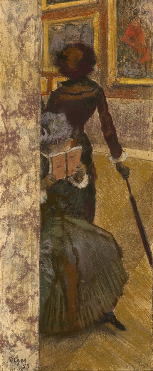 Mary Cassatt im Louvre: Die Gemäldegalerie, 1885 von Edgar Degas
