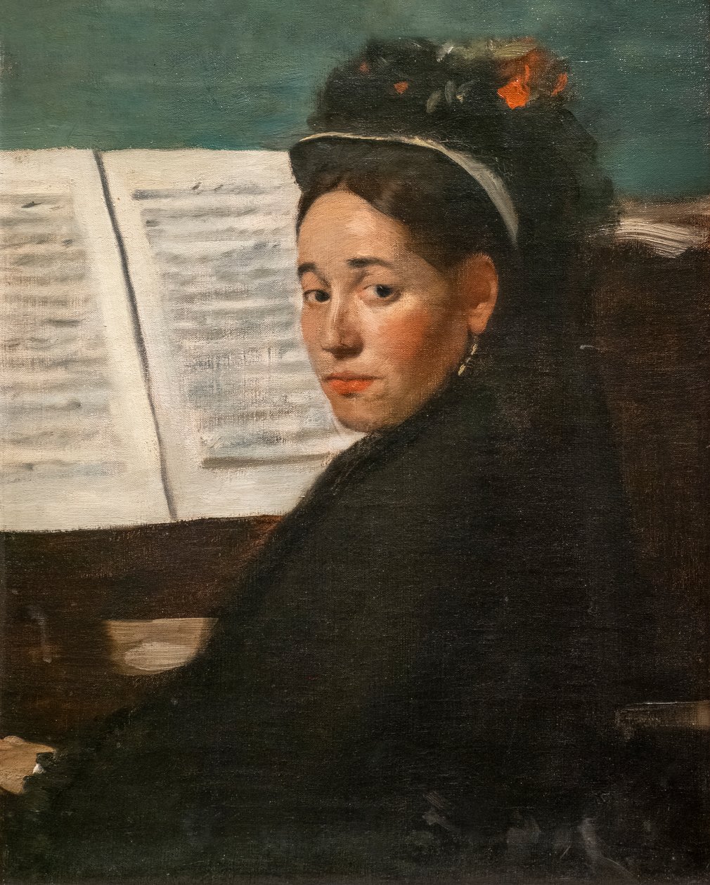 Miss Dihau am Klavier. Um 1870. Öl auf Leinwand. von Edgar Degas