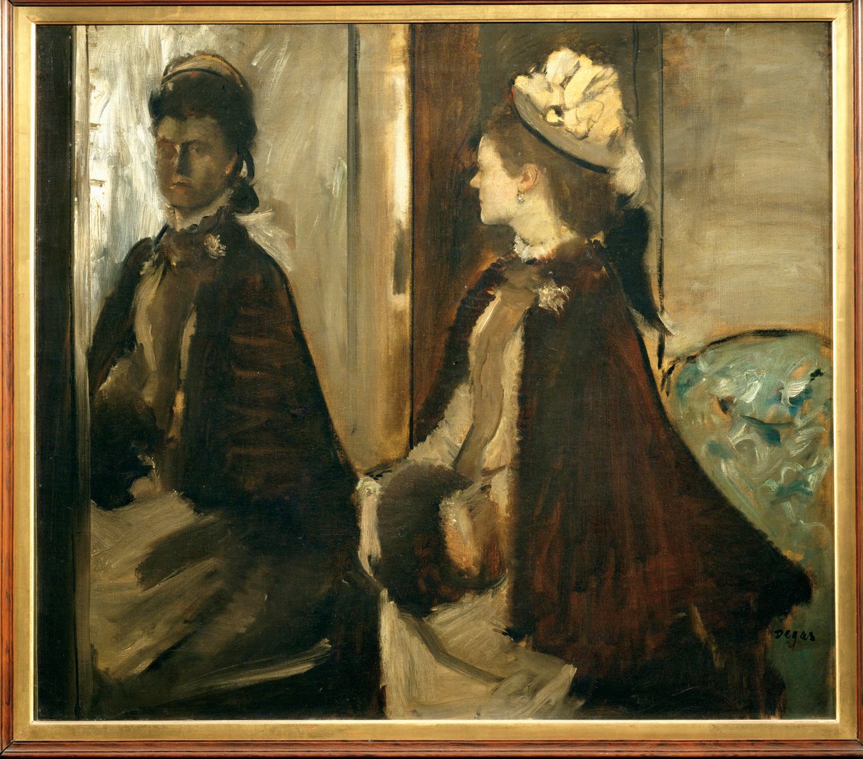 Mme. Jeantaud am Spiegel von Edgar Degas