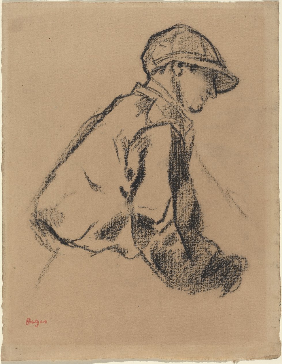 Studie eines Jockeys von Edgar Degas