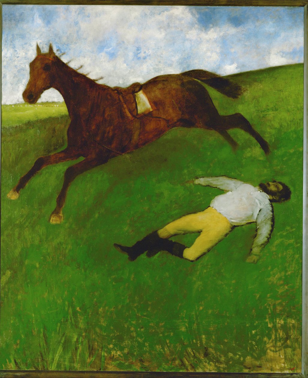 Der verletzte Jockey von Edgar Degas