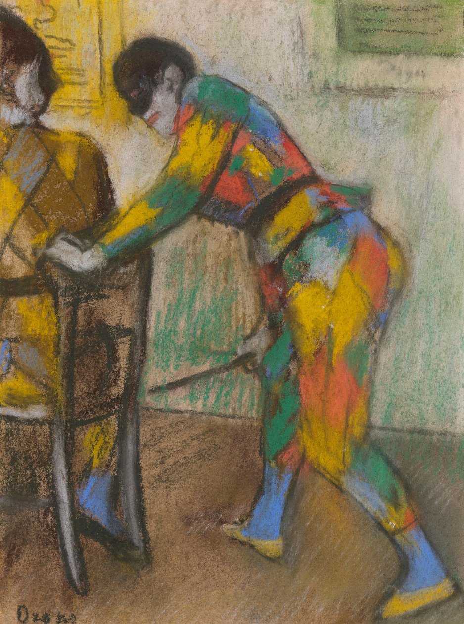 Zwei Harlekine von Edgar Degas