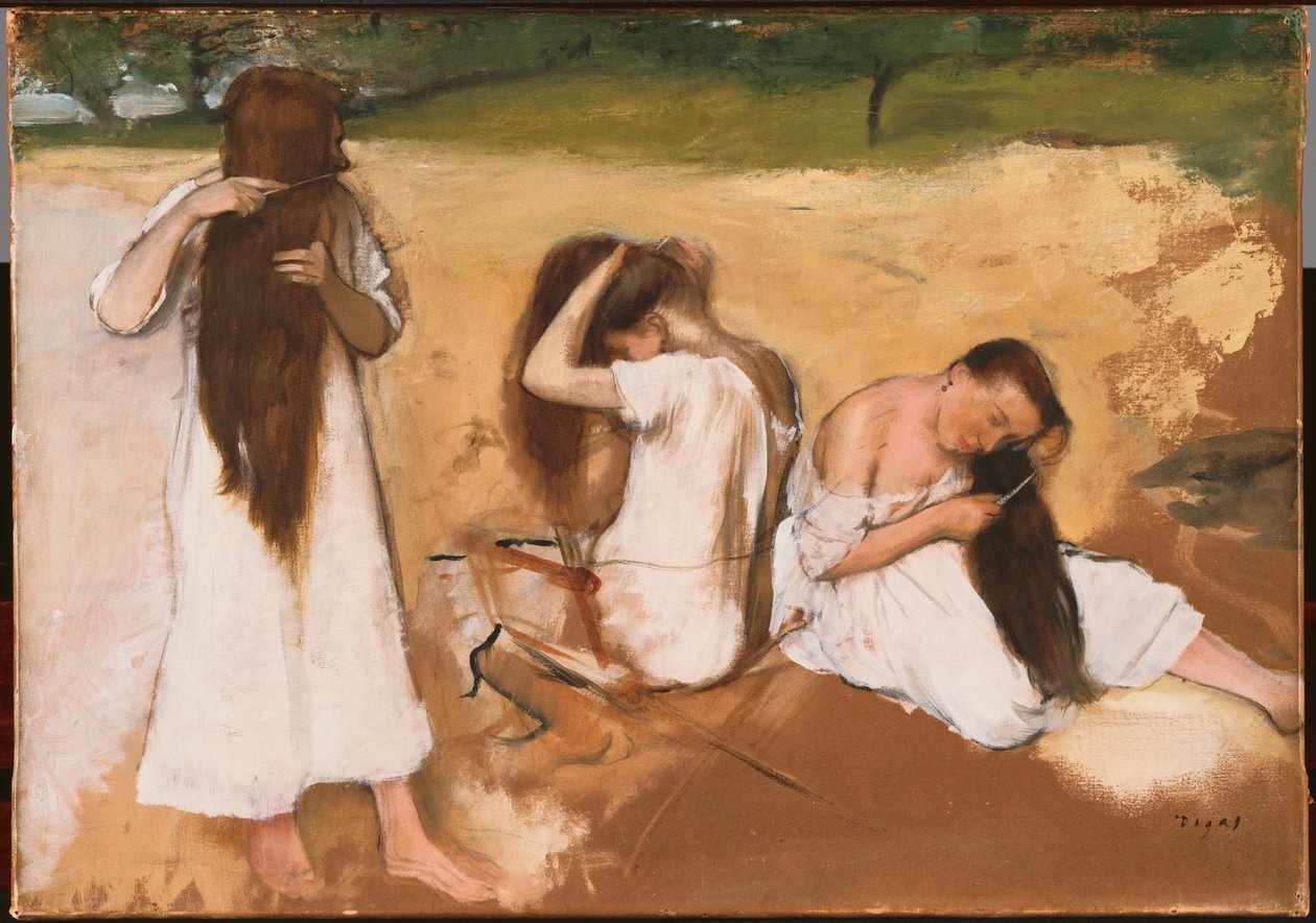Frauen, die ihr Haar kämmen von Edgar Degas
