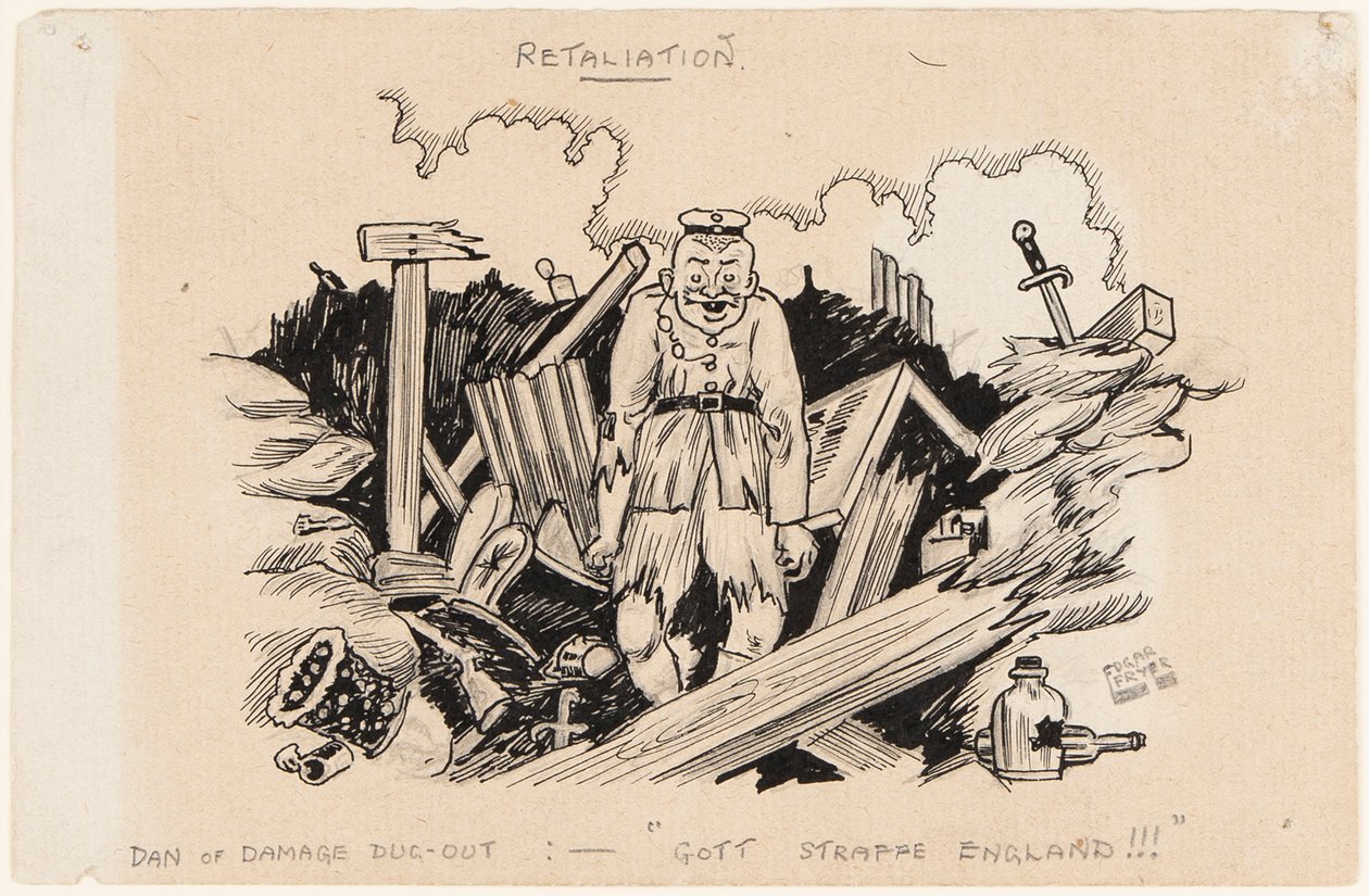 Vergeltung, Dan of Damage Dug-Out: Gott strafe England!!!, 1917 von Edgar Fryer