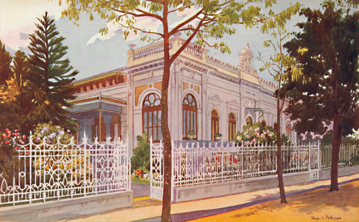 Vilino Nair, Residenz von Admiral Baron de Teffé von Hoonholtz, Petropolis, 1914 von Edgar L. Pattison