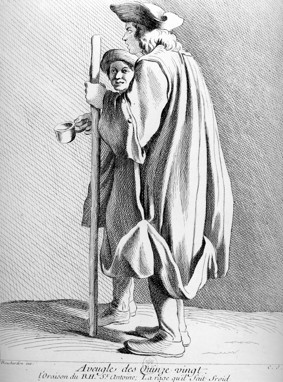 Die Blinden des Quinze-Vingts-Hospitals in Paris von Edmé Bouchardon