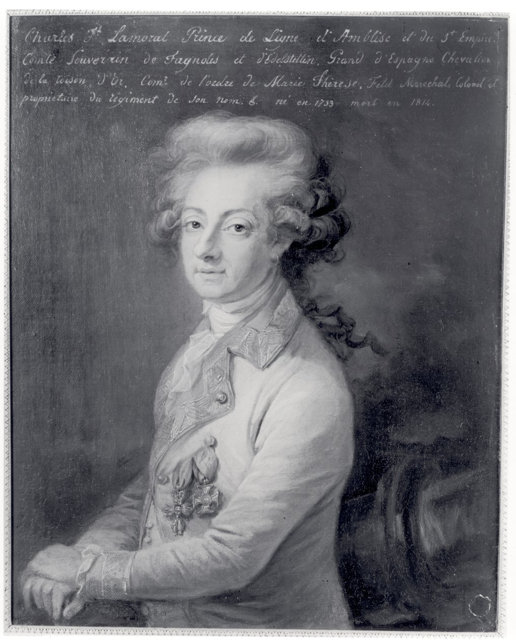 Porträt von Marschall Charles-Joseph (1735-1814) Prinz de Ligne von Edmond Leclerq