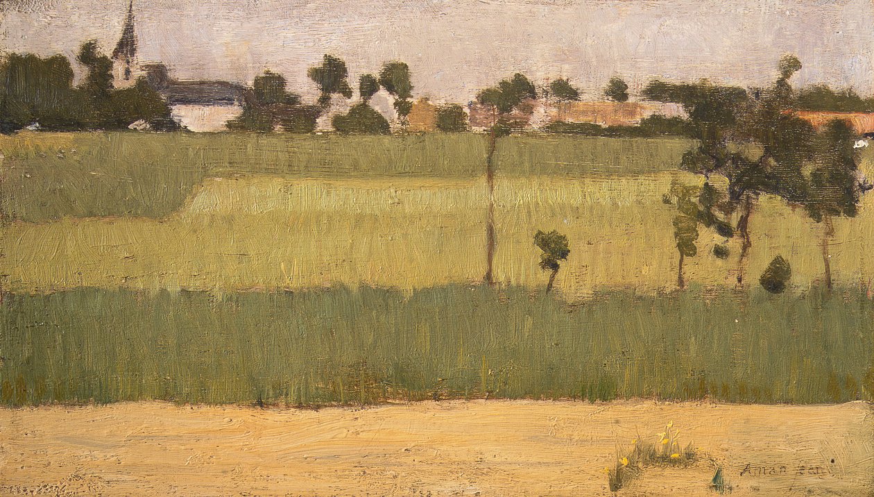 Am Rande eines Dorfes von Edmond François Aman Jean