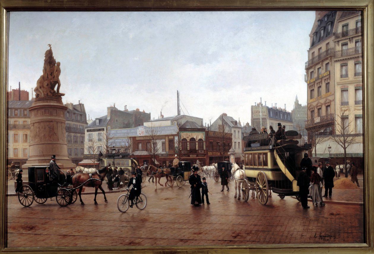 Ansicht des Place Clichy im Jahr 1896 von Edmond Georges Grandjean