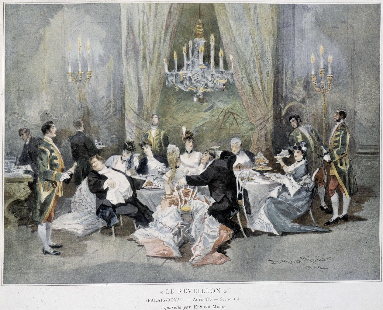 Silvester - Aquarell, von Edmond Morin von Edmond Morin