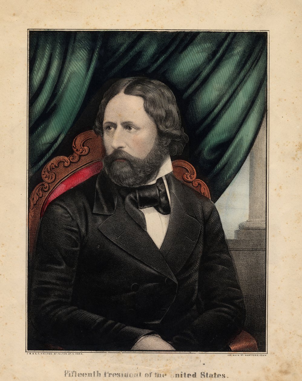 Fünfzehnter Präsident der Vereinigten Staaten, 1857 von Edmund Burke Kellogg