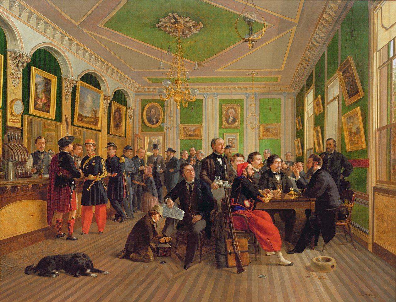 Innenraum des George Haywards Porter House, 1863 von Edmund D. Hawthorn