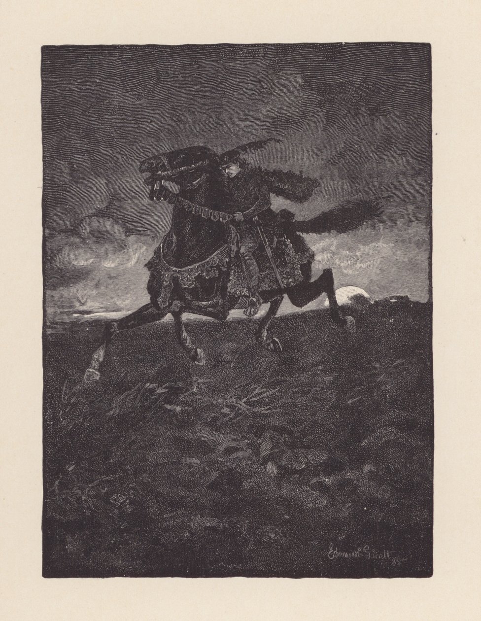 Illustration zu Die Nacht von St. Agnes von John Keats von Edmund Henry Garrett
