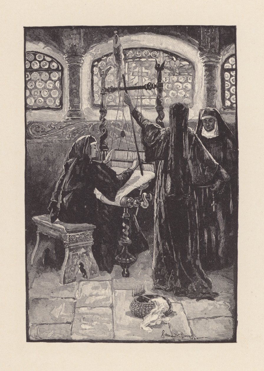 Illustration zu Die Nacht von St. Agnes von John Keats von Edmund Henry Garrett