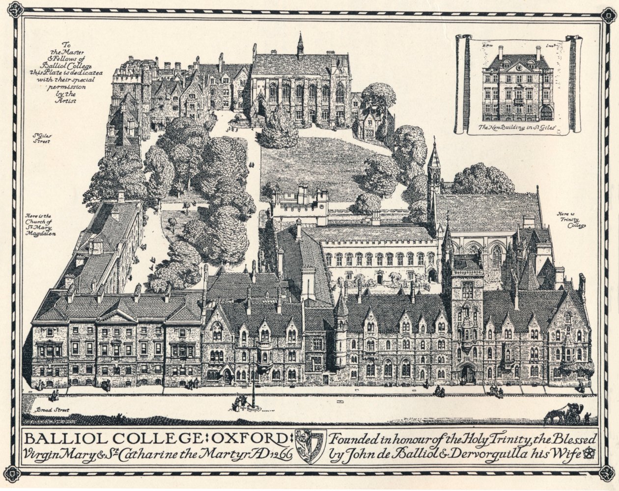 Balliol College, Oxford, 1905 von Edmund Hort New