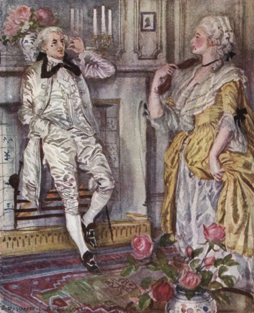 Illustration für Der Pfarrer von Wakefield von Oliver Goldsmith von Edmund Joseph Sullivan