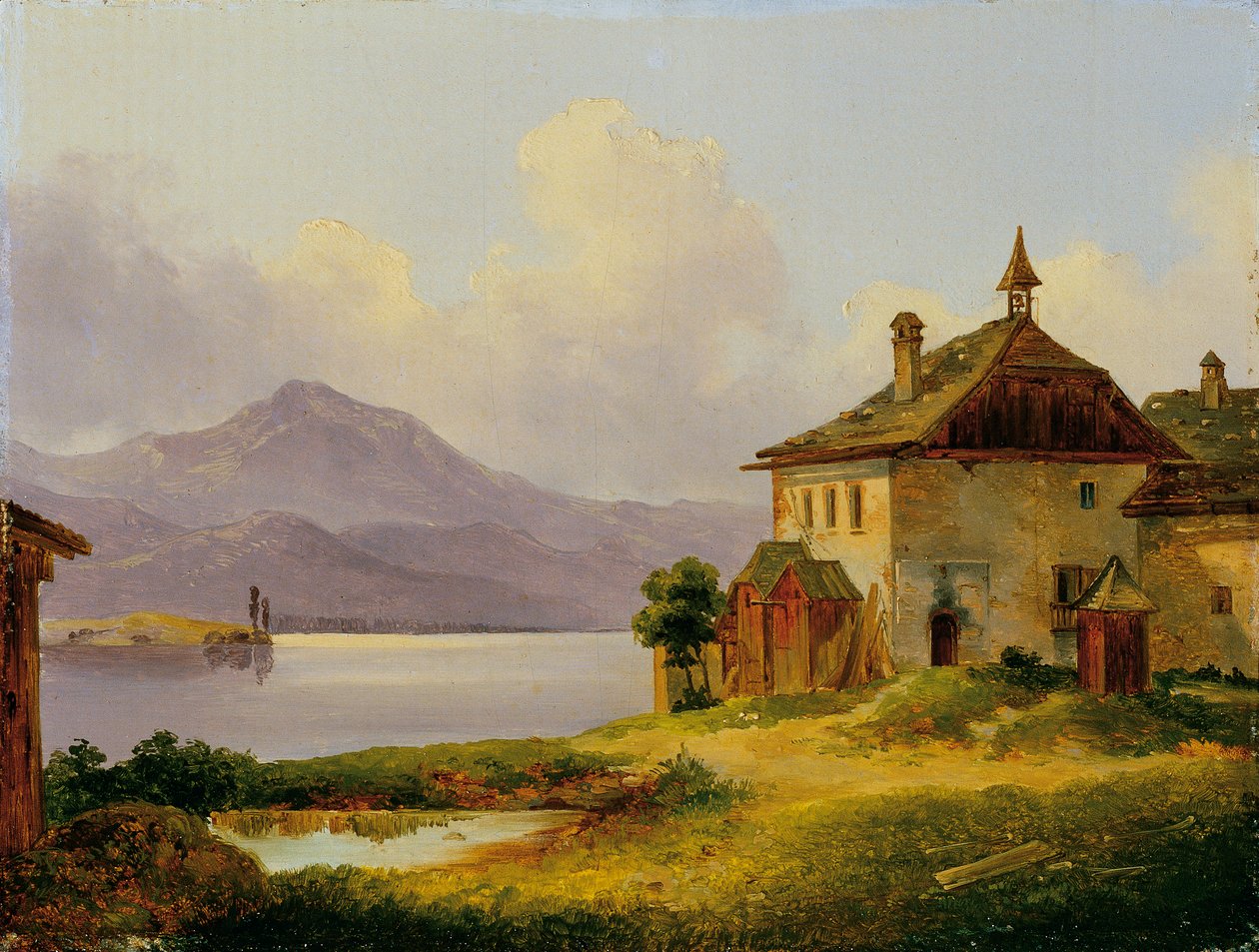 Haus am See im Salzkammergut von Edmund Mahlknecht