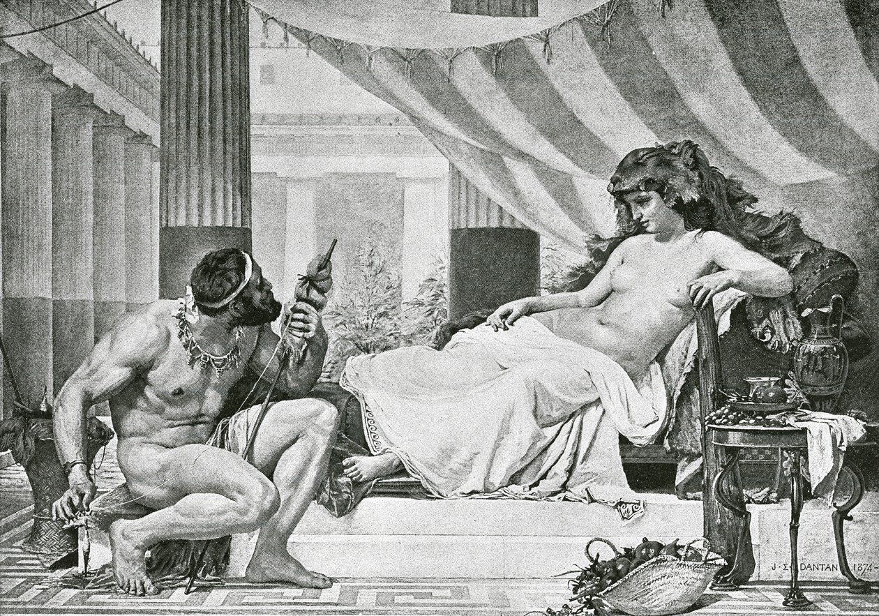 Herkules zu Füßen von Omphale von Edouard-Joseph (after) Dantan