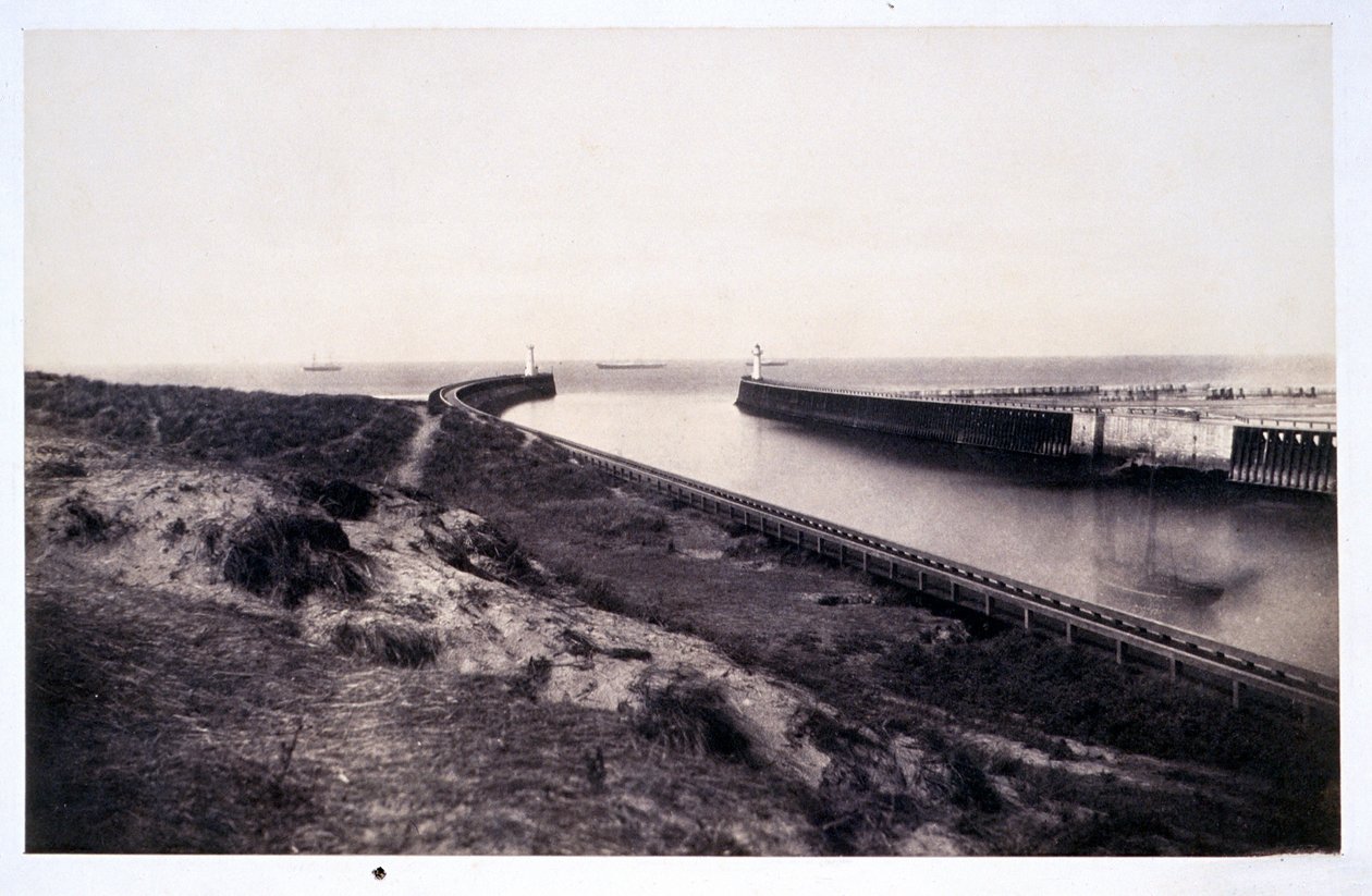 Eingang zum Hafen, Boulogne von Édouard Baldus