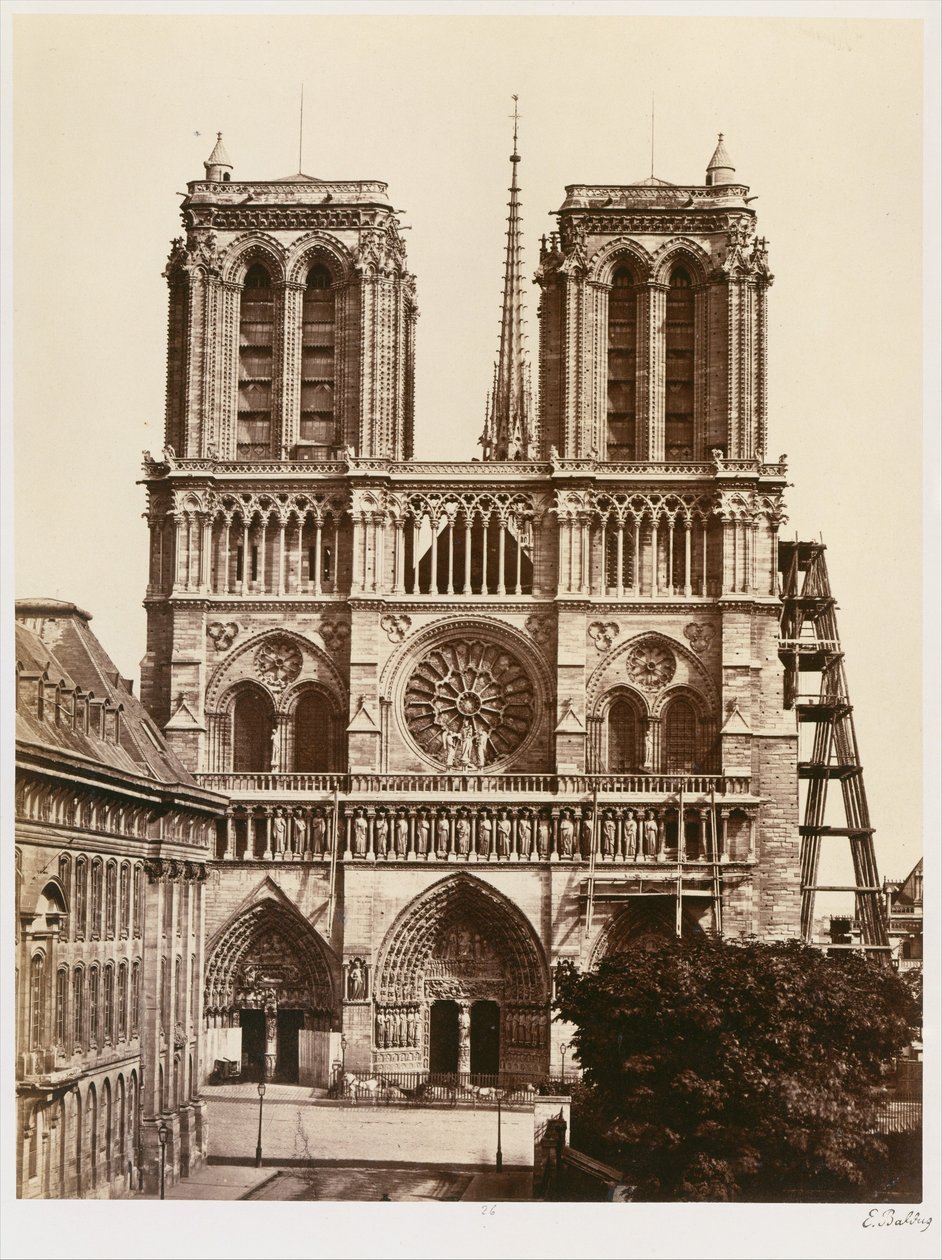 Notre-Dame (Fassade) von Édouard Baldus