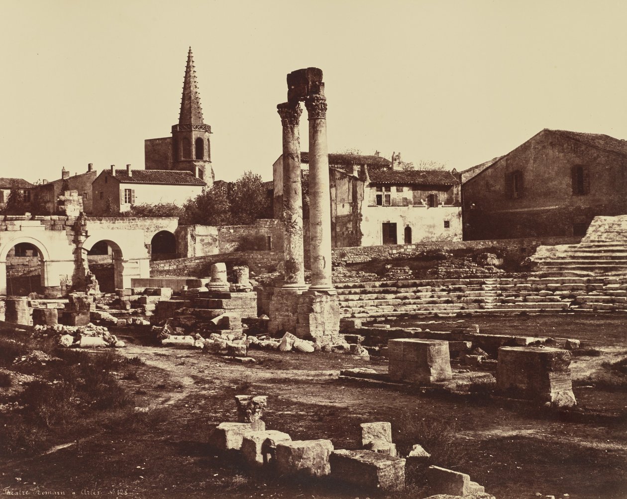Römisches Theater in Arles von Édouard Baldus