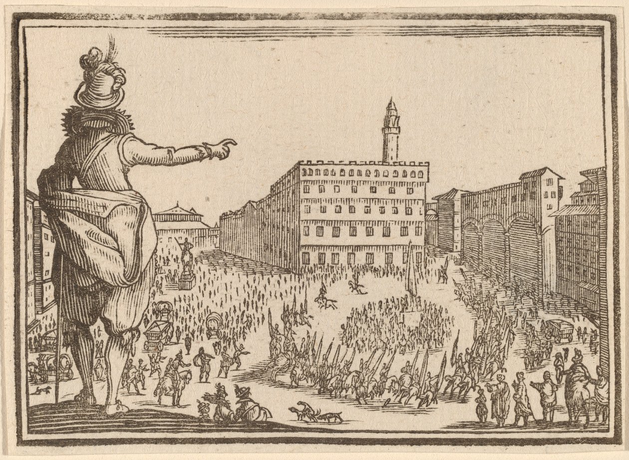 Piazza della Signoria, Florenz von Edouard Eckman after Jacques Callot