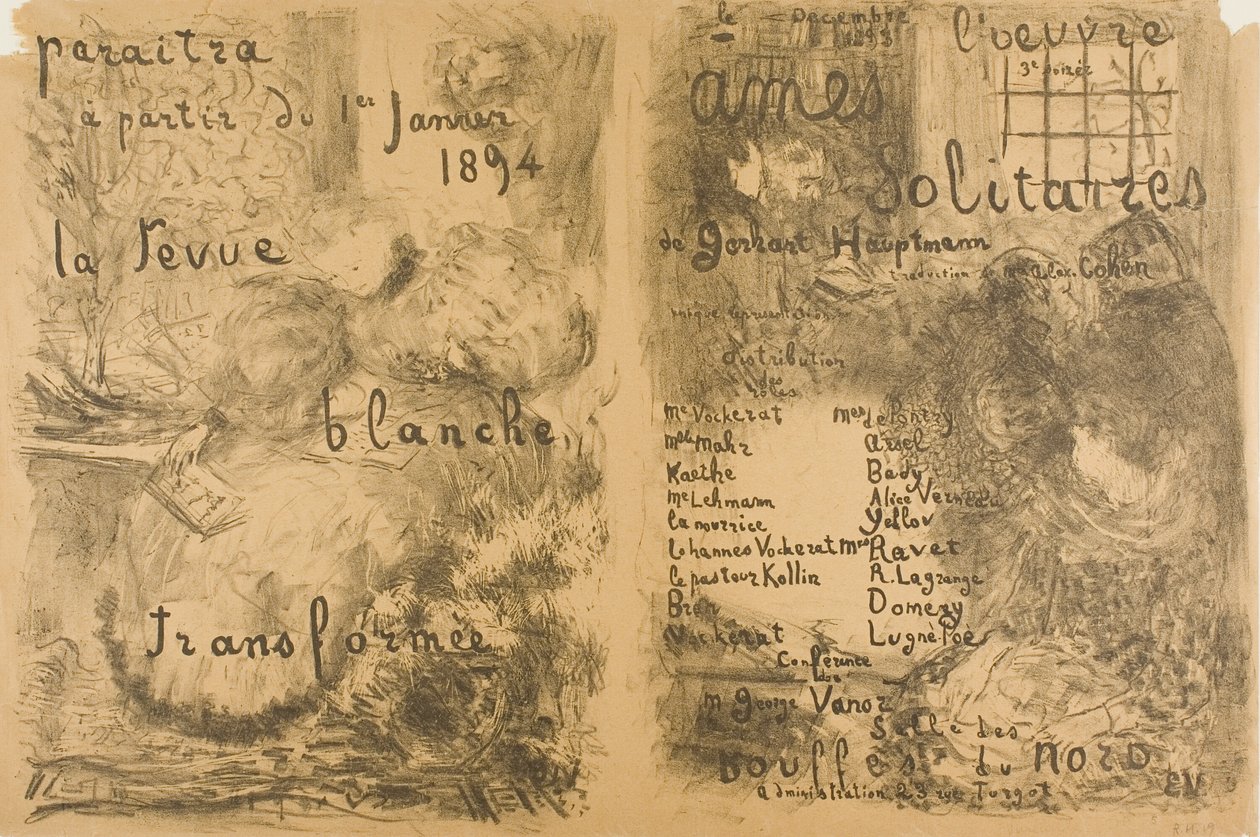 "La Revue Blanche" Verwandelt und Einsame Seelen von Édouard Jean Vuillard
