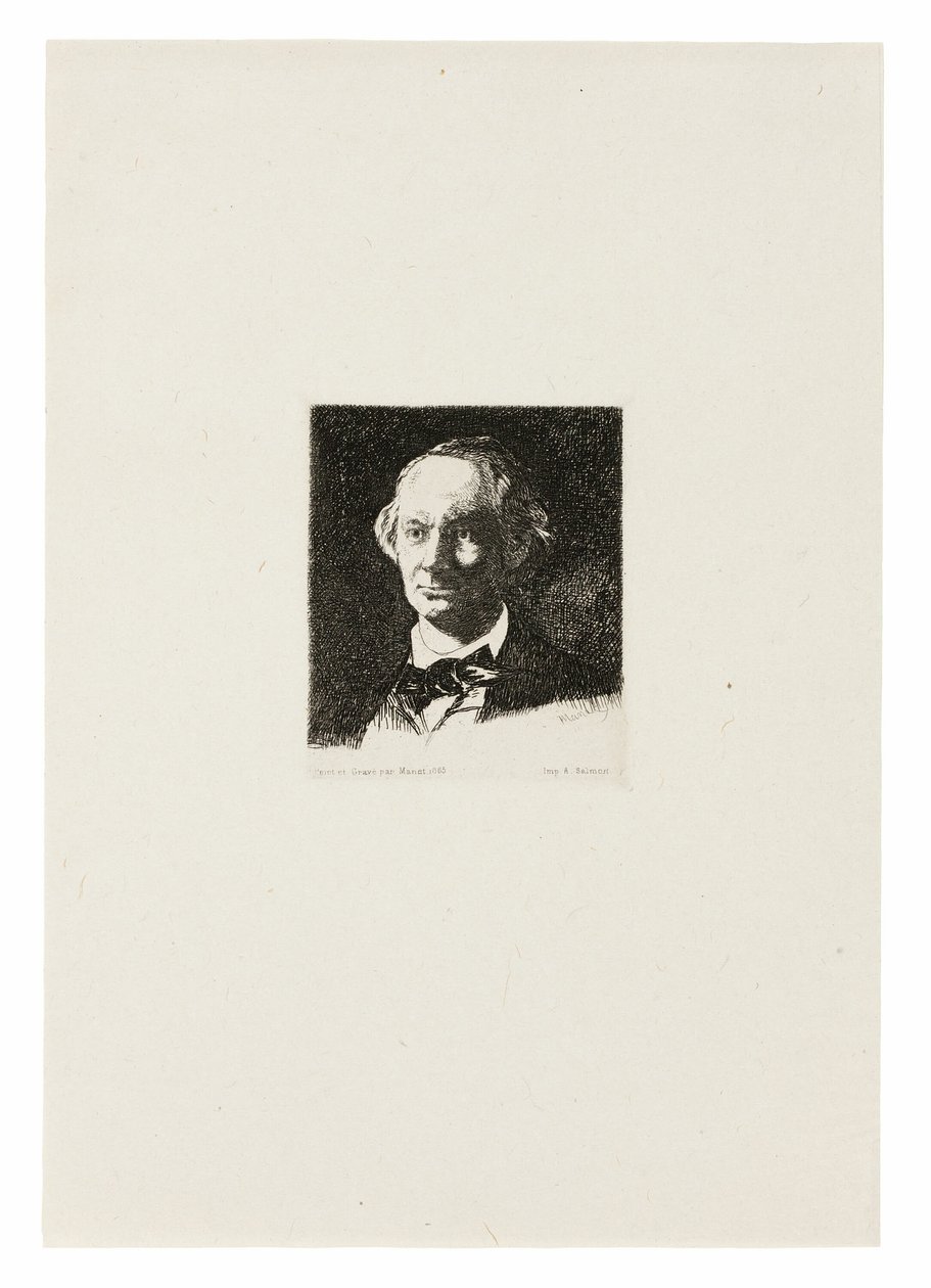 Charles Baudelaire, Frontalansicht III von Édouard Manet