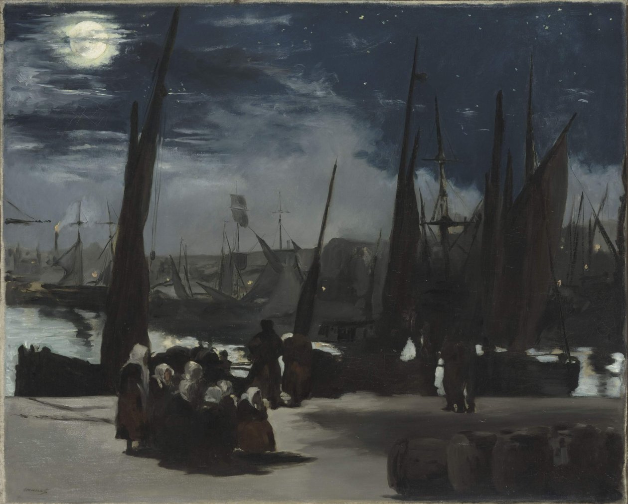 Mondlicht im Hafen von Boulogne von Édouard Manet
