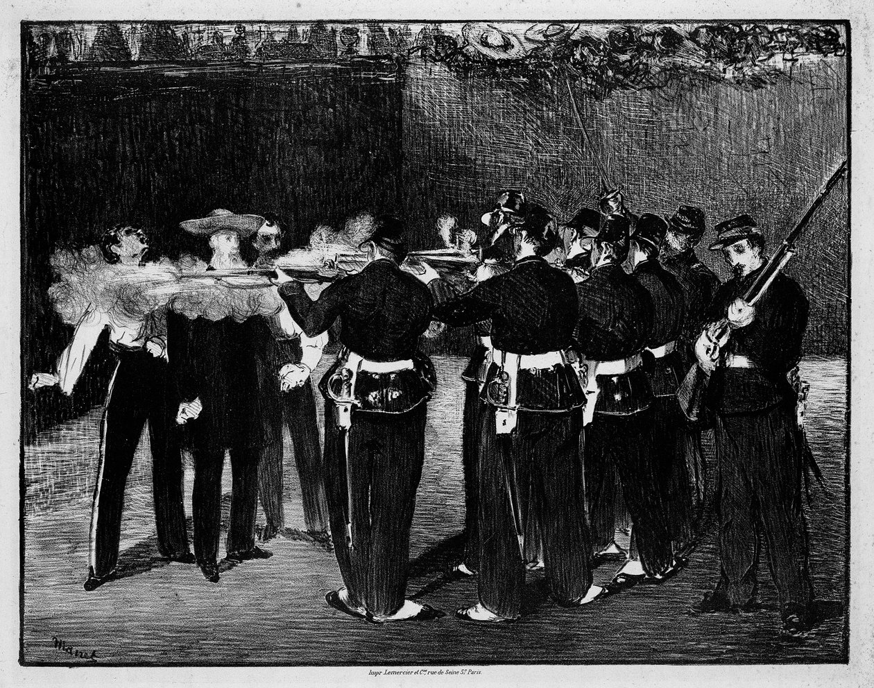 Erschießung Kaiser Maximilians von Mexiko von Édouard Manet
